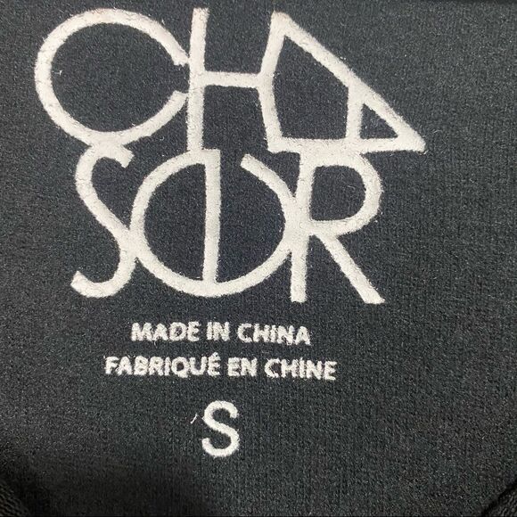 Chaser CHEERS Sweatshirt Black Metallic Graphic Womens Small NWT - Picture 6 of 7